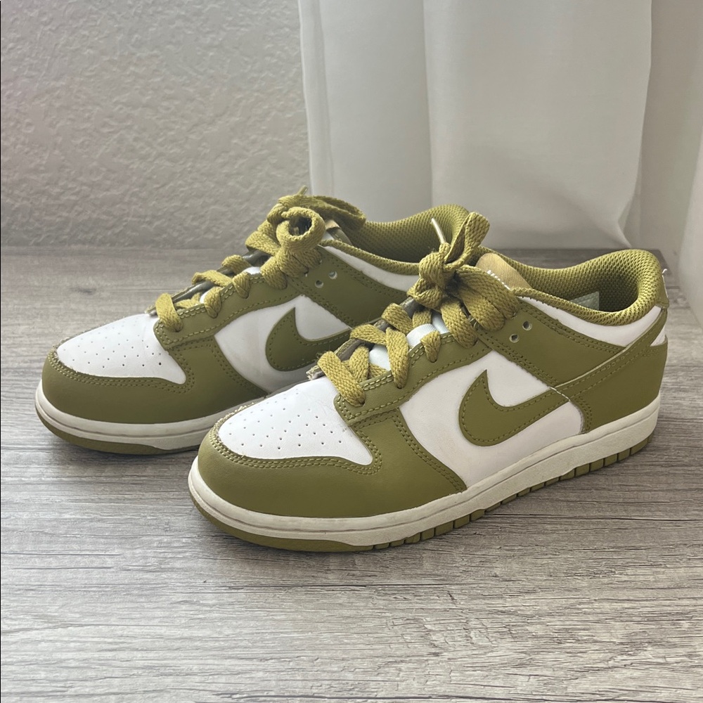 Nike Kids Olive and White Sneakers